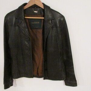 Vintage Women's Leather Jacket by Danier. Size small/xs